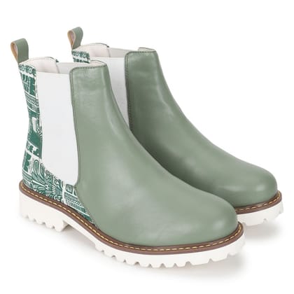 Digital Printed Boot-Pastel Green / 5