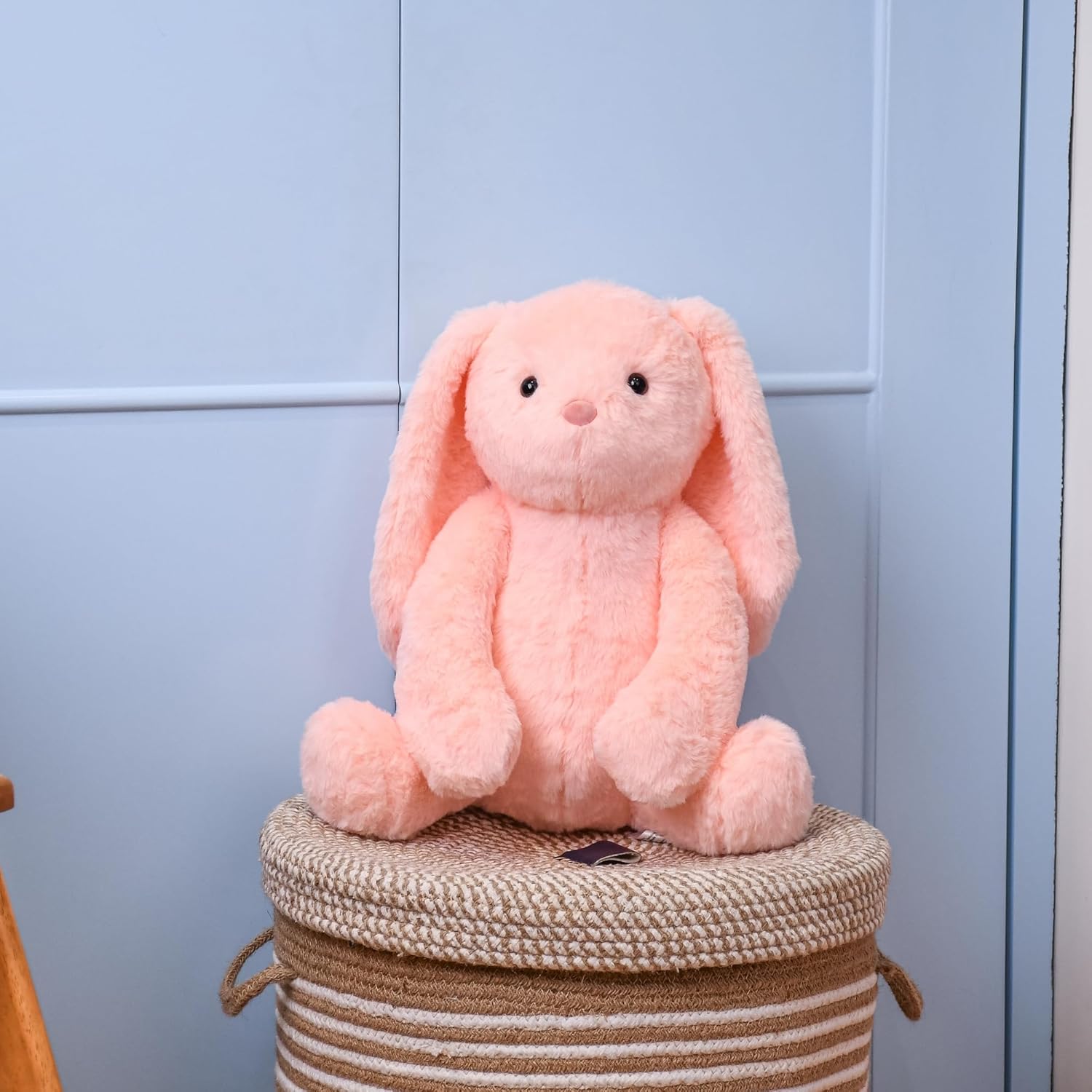 Cute Pink  Bunny Soft TOys for Girls/Kids Huggable Rabbit with Long Ears  30 cms