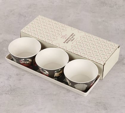 India Circus Signature Windows Bowls And Tray Set