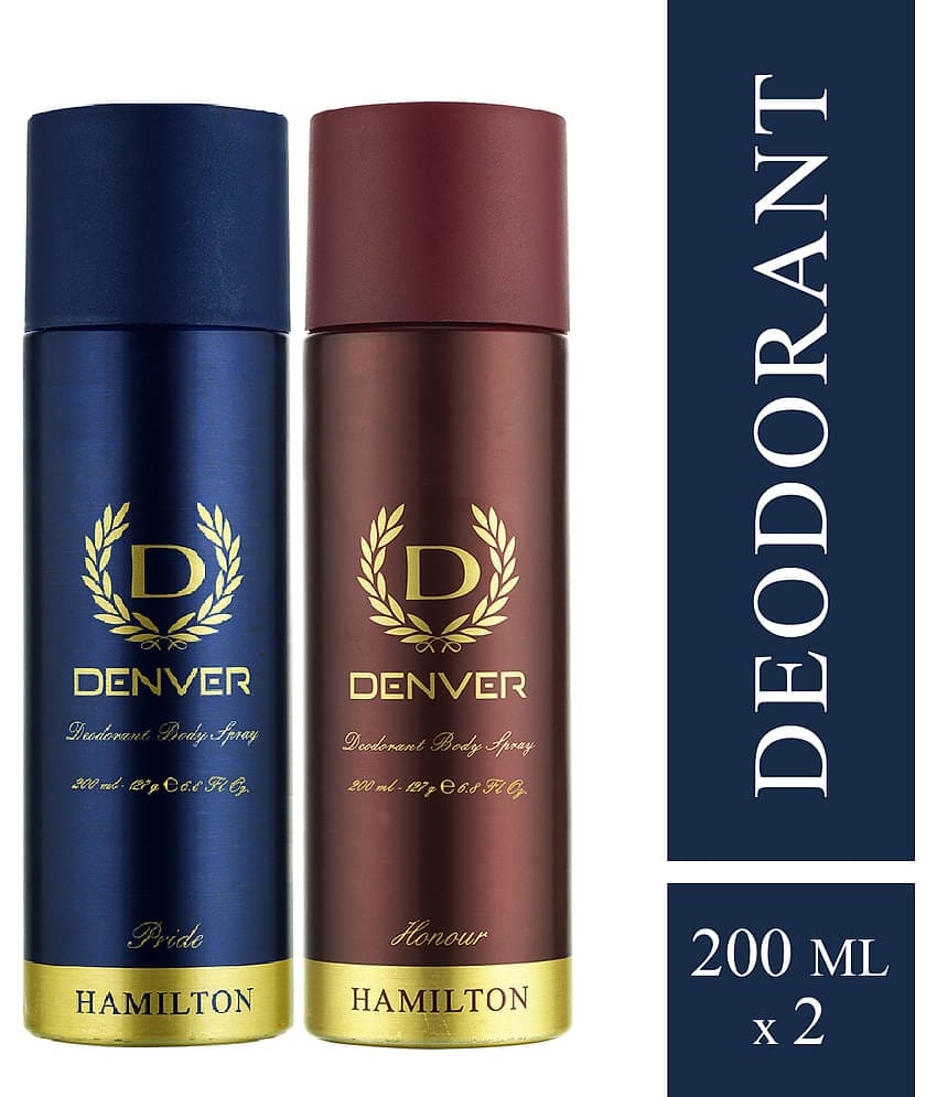 Denver Pride & Honour Deodorant Spray for Men 200 ml ( Pack of 2 )