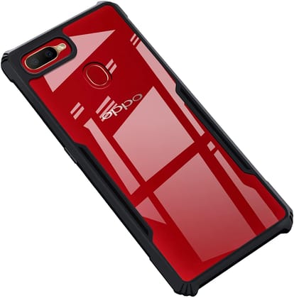 PLUGTECH Slim Shockproof Case | Matte Black Soft | Drop Protection | Precise Cutouts | Premium Mobile Cover for Oppo A12, Oppo A7, Oppo A5s, Oppo A5, OPPO F9 Pro, Realme 2 Pro, Realme U1, Oppo A11K