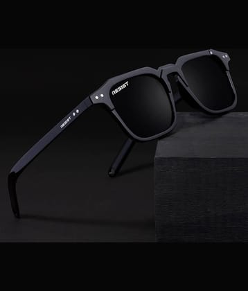 RESIST EYEWEAR Black Square Sunglasses ( Pack of 1 )