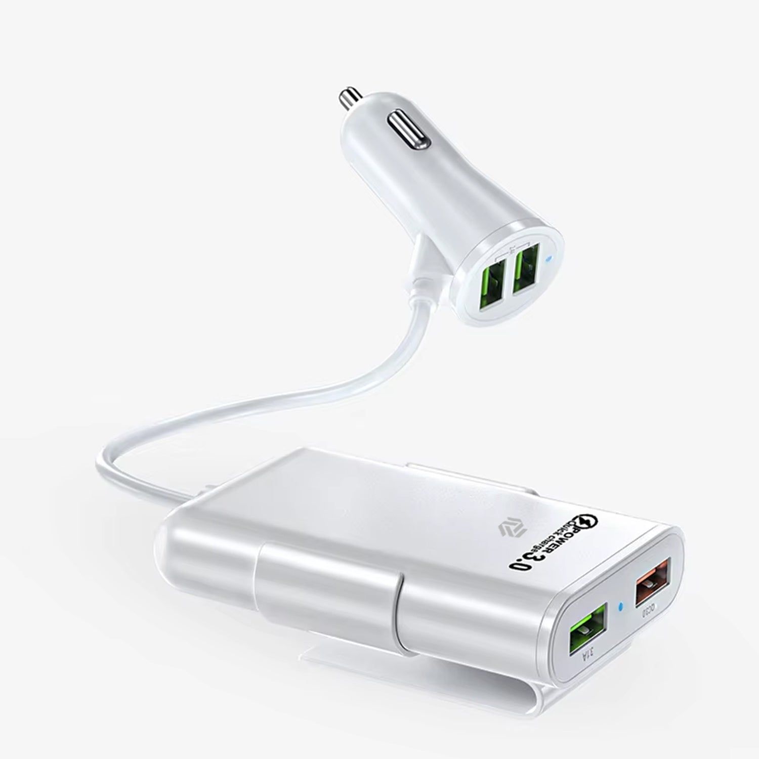 Muvit 12V Fast Car Charger Back Seat Charging 4 USB Ports 40W