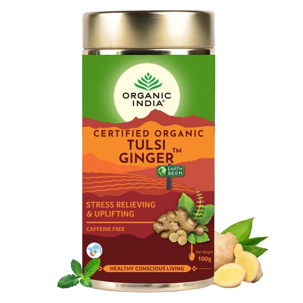 Organic India Tulsi Ginger Tea, 100g