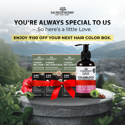 Sacred Herbs Special Offer Pack | Damage Free pH Neutral Gel Hair Colour-Dark Brown 3.00