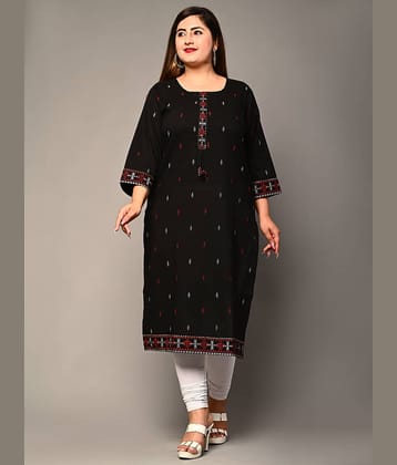 Swasti - Black Cotton Women's Straight Kurti ( Pack of 1 )