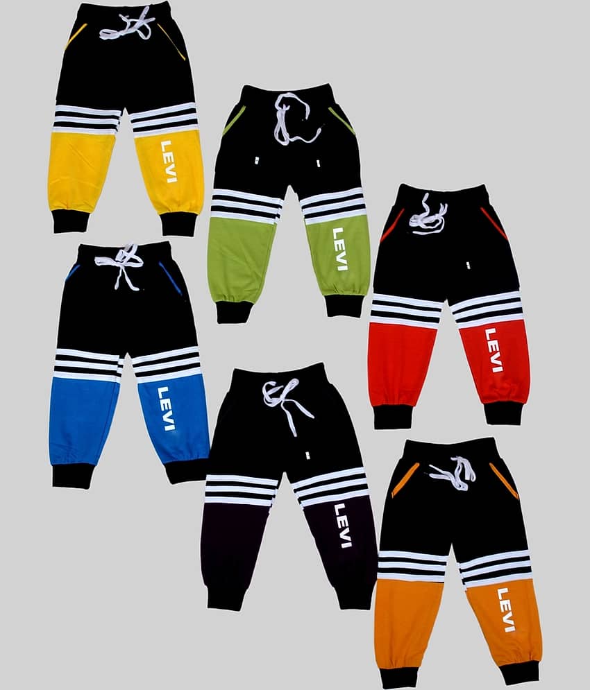 DIAMOND EXPORTER Pack of 6 Boys Cotton Blend Trackpant ( Multi Color )