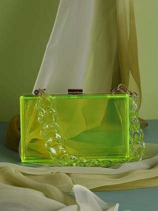 Illumine Transparent Green Mini Bag-Handheld Bag