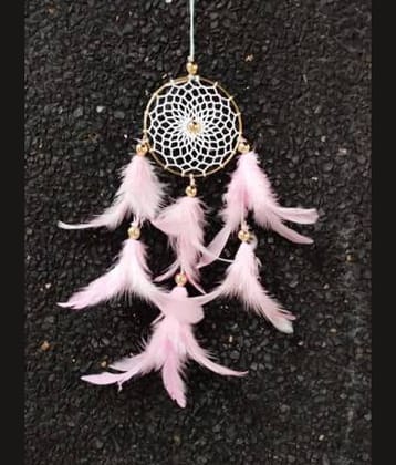 new lucky Feather Pink Dream Catcher - Pack of 1 ( X cms )