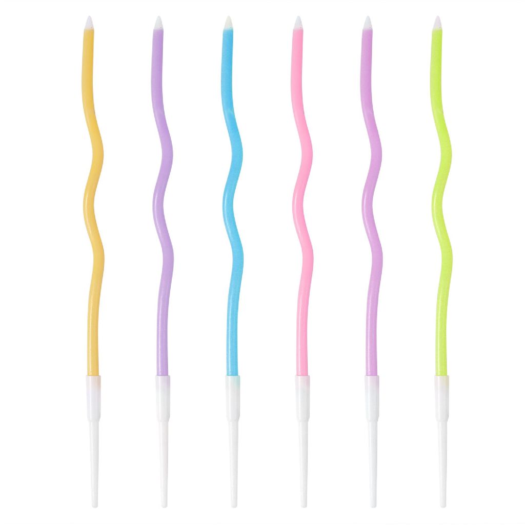 Multicolor Neon Twsited Candles - 6PC - Party and Festive Needs | Buy online on ZillyBuy