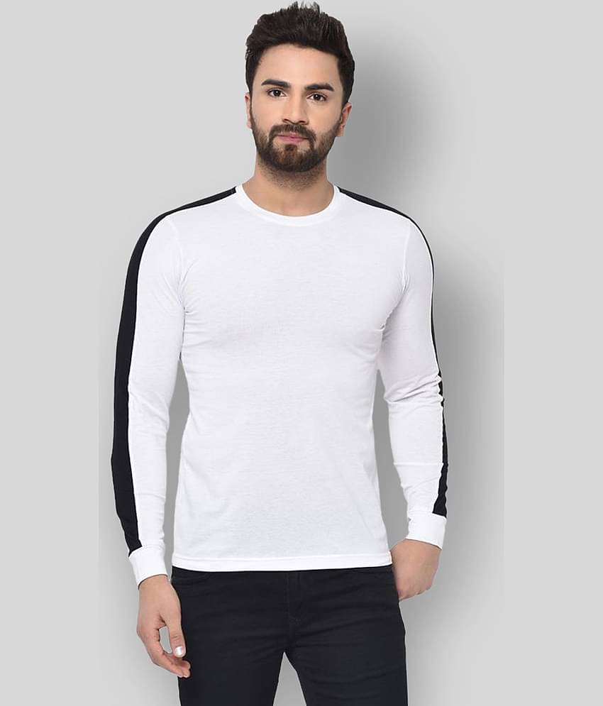 Glito Pack of 1 Cotton Blend Regular Fit Men's T-Shirt ( White )