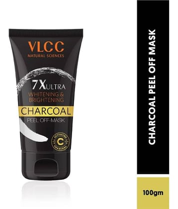 Vlcc 7X Ultra Whitening & Brightening Charcoal Peel Off Mask Deep Cleans 100G