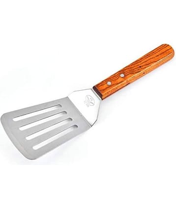 Baskety Stainless Steel with Wooden Handle Spatula Turner (Pack of 1)