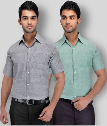 DESHBANDHU DBK - Multicolor Cotton Regular Fit Men's Formal Shirt (Pack of 2)