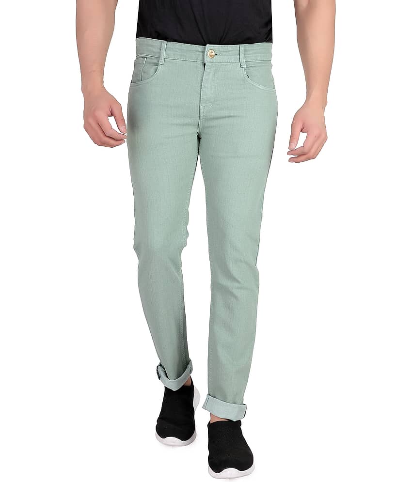 RAGZO - Light Green Denim Slim Fit Men's Jeans ( Pack of 1 )
