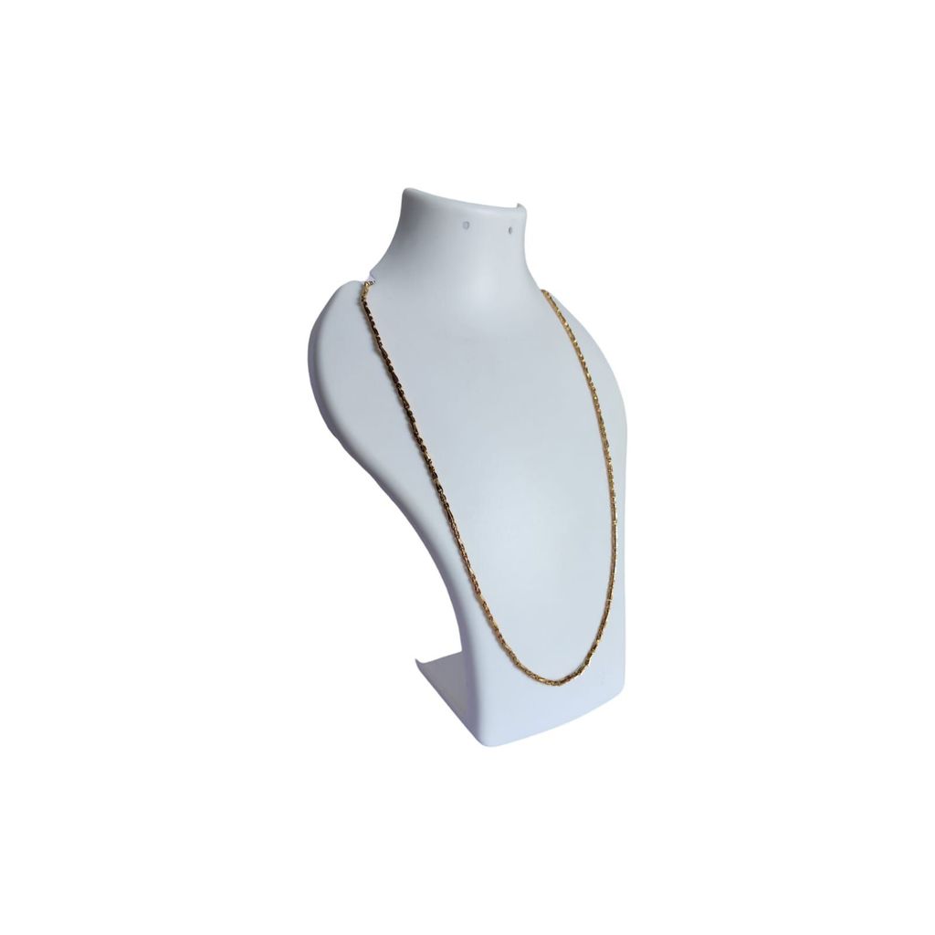 Yellow Gold Singapore Chain Necklace for Men and Women - 20 Inches