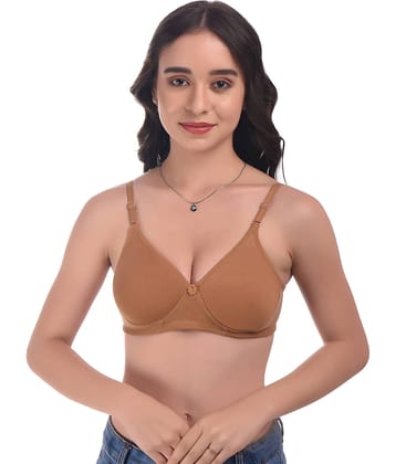 Elina Cotton Non Padded Women's T-Shirt Bra ( Brown ) RM-PUSHUP-MIL-BROWN