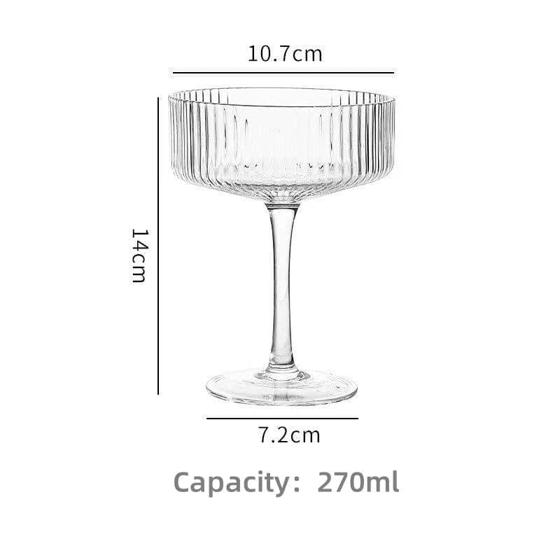 Timeless European Hurricane Glasses Cocktail Glasses, Ideal for Wine,Juice, Smoothies, Cocktail,Mocktail,Suitable for Home, Restaurants Unique Modern Design(200 Ml)