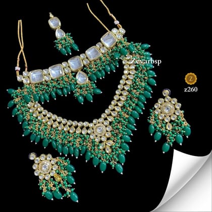 Green Harmony Kundan Choker Set