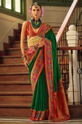 Green Woven Banarasi Saree