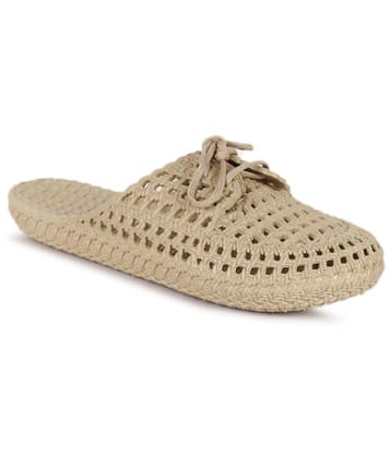 Aadi Beige Women's Toe Covered Flip Flop - None