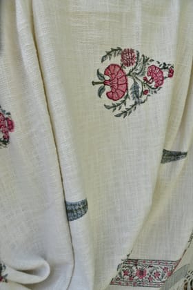 Coral Flowers Handblock Throw : Various designs