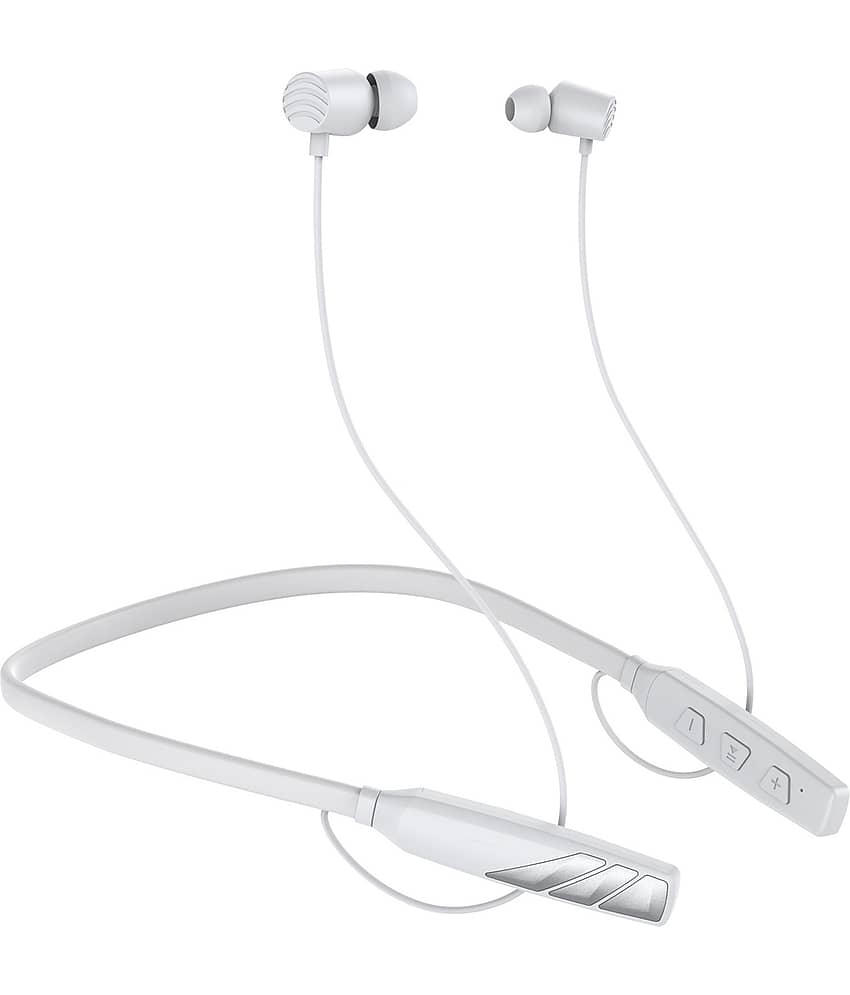 Life Like Bluetooth Neckband Earphone With 30h Talktime - White