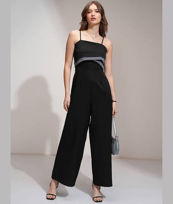 Tokyo Talkies Women Solid Polyester Jumpsuit ( Black )