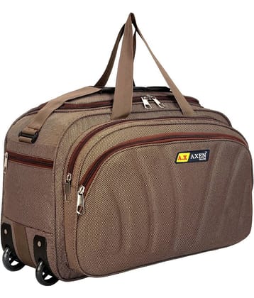 AXEN BAGS 60 Ltrs BROWN Polyester Duffle Trolley