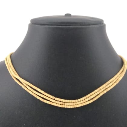MAYAPURI Small Beads Bel Mala/Bel Ki Mala Wood Necklace (3 Round) MAYAPURI Small Beads Bel Mala/Bel Ki Mala Wood Necklace (3 Round)
