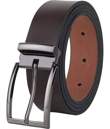 SUNSHOPPING - Brown 100% Leather Men's Formal Belt ( Pack of 1 )