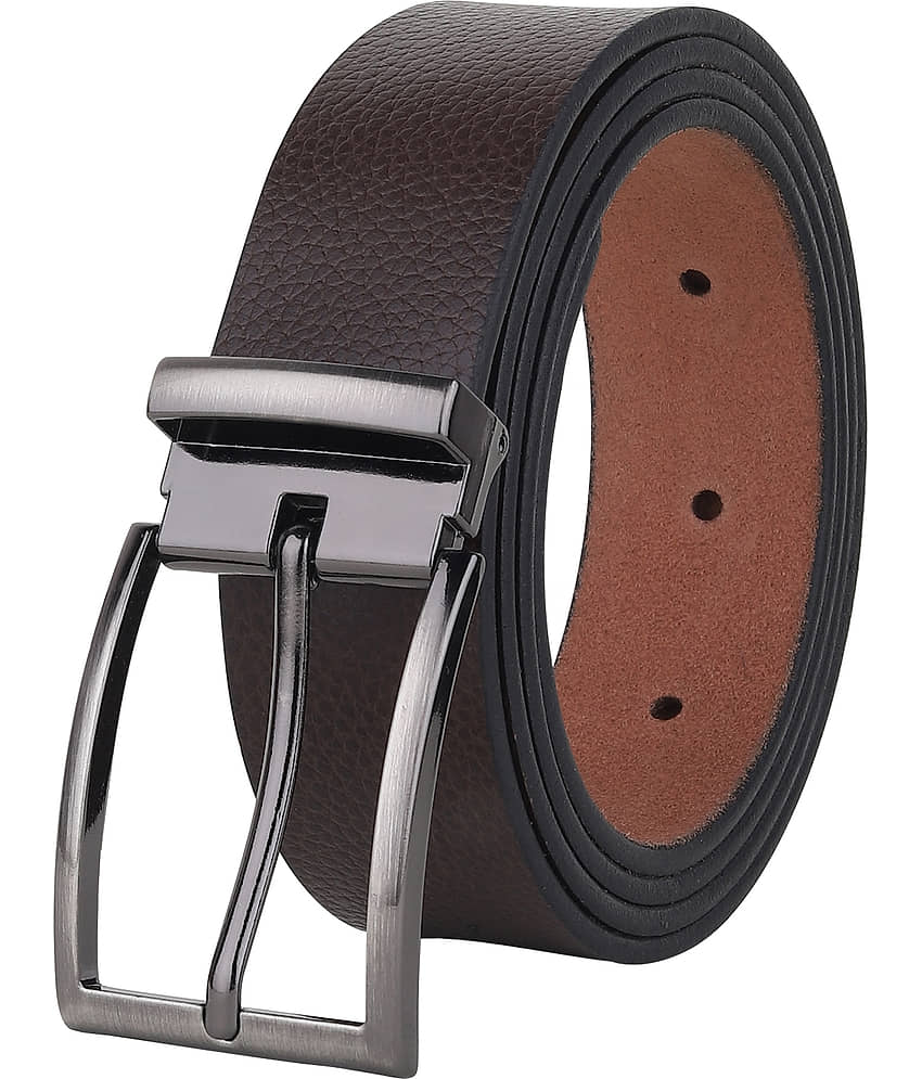 SUNSHOPPING - Brown 100% Leather Men's Formal Belt ( Pack of 1 )