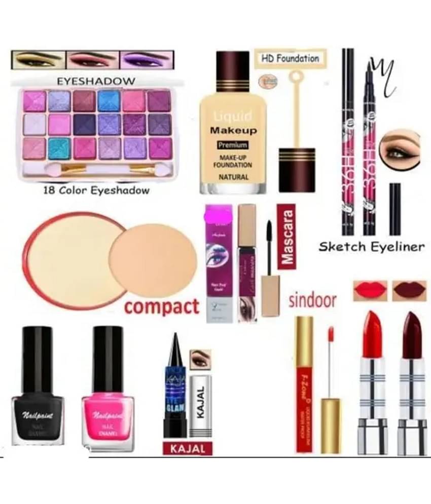 swenky full coverage makeup kit for women of all age group (Pack of 12)