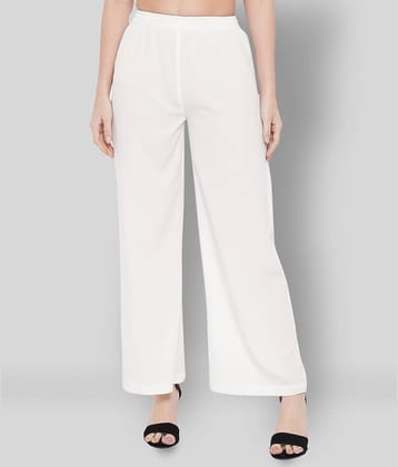 ALL WAYS YOU - White Polyester Regular Fit Women's Formal Pants  ( Pack of 1 )