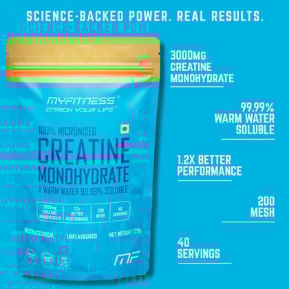 Myfitness Creatine Powder | Pure Micronised Creatine Monohydrate | Pre Workout For Men & Women | Unflavoured Supplement |