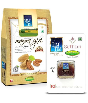Tim Tim Mamra Almonds - 5 star (Badam) 250g & Tim Tim Saffron 1g