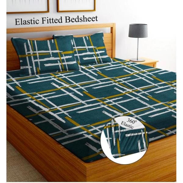 Homdazal Microfibre Abstract Queen Size (Teal)