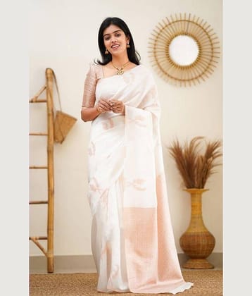 fab woven Art Silk Woven Saree With Unstitched Blouse Piece ( Green )