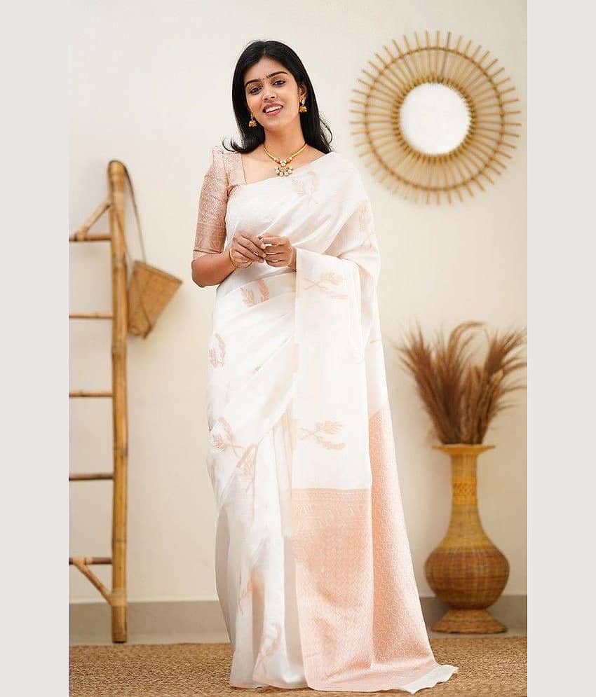fab woven Art Silk Woven Saree With Unstitched Blouse Piece ( Green )