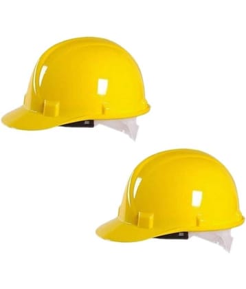 Kaku Fancy Dresses Safety Helmet Yellow Soft Plastic Construction Hats Accessory for Kids Building Construction toy Themed Party Favors Toys - Pack of 2