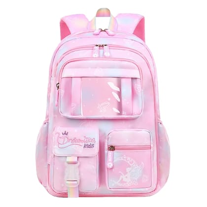 Storite School Backpacks for Girls Stylish Bags for Girls Kids 7-12 Years Old Cartoon Water Resistant Backpack Durable Burden Relief School Bag Birthday Gift-Light Pink