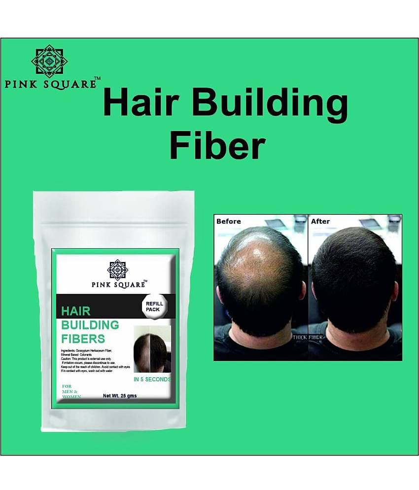 pink square Hair Building Fibers Instant Fuller Hair 25 gm