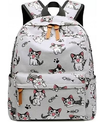 Lychee Bags Backpack Canvas Set of 1 ( White )