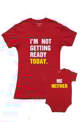 Not Getting Ready-Red / Half Romper