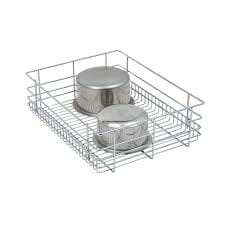 ADISON Stainless Steel Modular Kitchen Drawers Baskets, Heavy Duty 60 kg Capacity, Pack of 1, Made in India All Styles AVAILABLES with Sizes (19 * 20 * 8 INCH Plain Wired Basket)