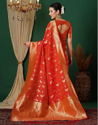 Women's Banarasi Soft Silk Saree Pure Silk