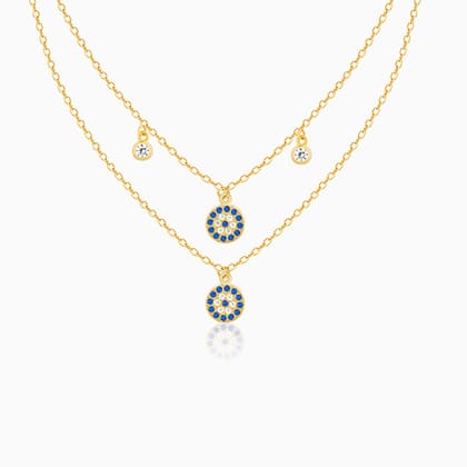 Golden Evil Eye Layered Necklace