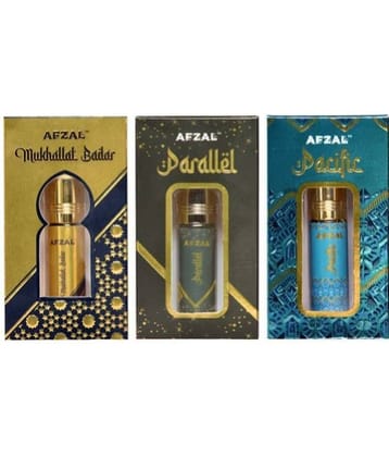 AFZAL MUKHALLAT BADAR PARALLEL PACIFIC 6ML ATTAR ROLL ON PACK OF 3