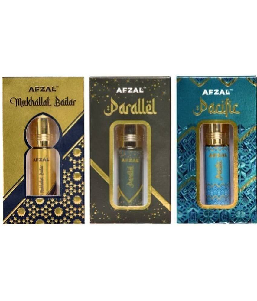 AFZAL MUKHALLAT BADAR PARALLEL PACIFIC 6ML ATTAR ROLL ON PACK OF 3