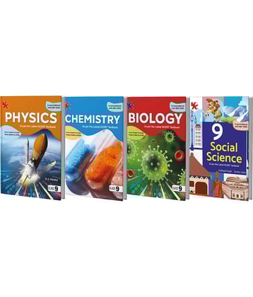 Physics, Chemistry, Biology, Social Science Book for Class 9 (Set of 4) | CBSE (NCERT) | NEP | Examination 2025-26 | by VK Global Publications